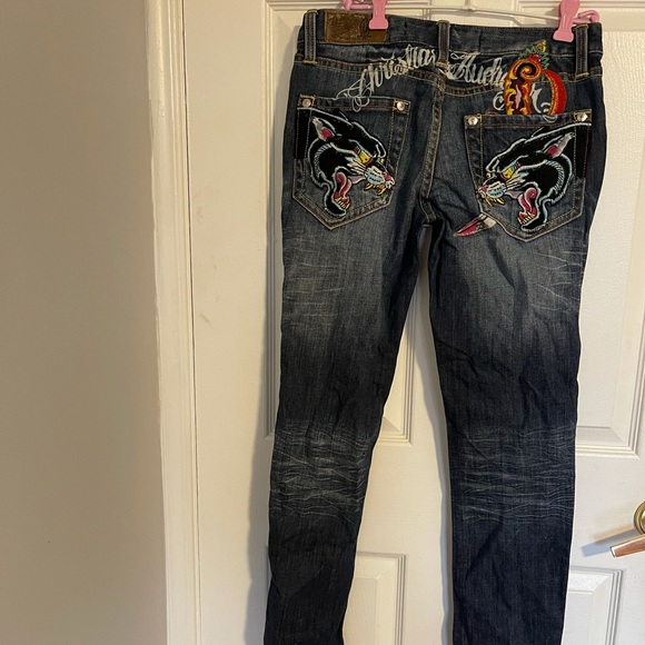 Christian Audigier jeans with detailed embroidery - Picture 2 of 3